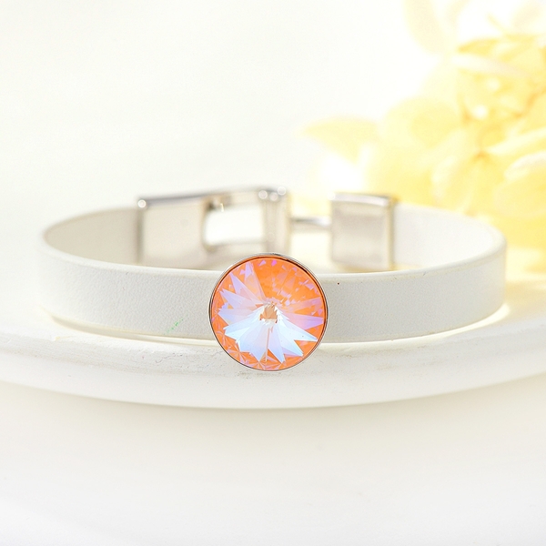 Picture of Nice Swarovski Element Zinc Alloy Fashion Bangle