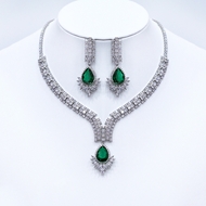 Show details for Low Cost Platinum Plated Big 2 Piece Jewelry Set with Low Cost Show details for Low Cost Platinum Plated Big 2 Piece Jewelry Set with Low Cost