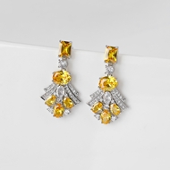 Picture of Fast Selling Yellow Big Dangle Earrings For Your Occasions