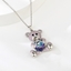 Show details for Bear Blue Pendant Necklace with Beautiful Craftmanship