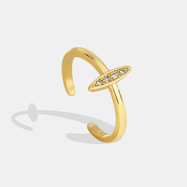 Picture of Famous Small Gold Plated Adjustable Ring