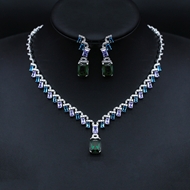 Show details for Charming Colorful Cubic Zirconia 2 Piece Jewelry Set As a Gift Show details for Charming Colorful Cubic Zirconia 2 Piece Jewelry Set As a Gift