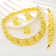 Show details for Brand New Gold Plated Zinc Alloy 4 Piece Jewelry Set in Flattering Style