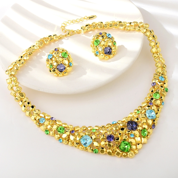 Picture of Stylish Big Colorful 2 Piece Jewelry Set