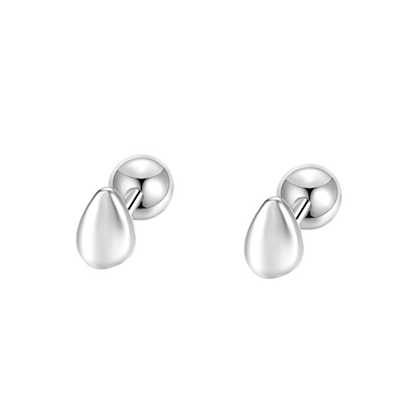 Picture of 999 Sterling Silver Small Stud Earrings in Exclusive Design