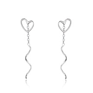 Picture of 999 Sterling Silver Small Dangle Earrings in Exclusive Design