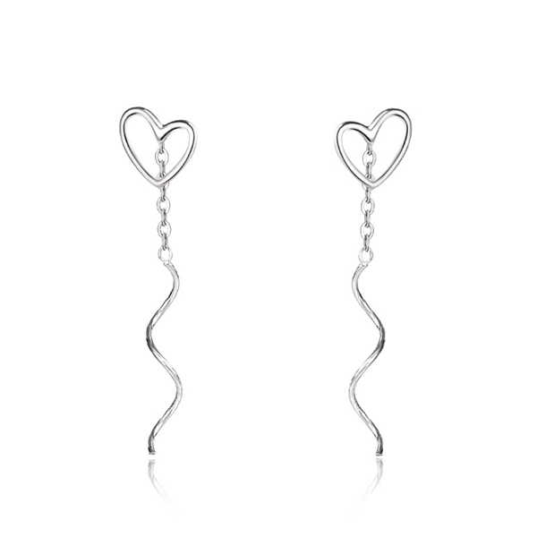 Picture of 999 Sterling Silver Small Dangle Earrings in Exclusive Design