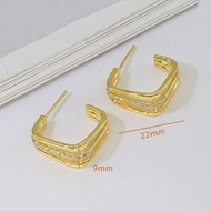 Picture of Nickel Free Gold Plated White Small Hoop Earrings with Easy Return