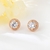 Picture of Delicate White Stud Earrings with No-Risk Return