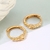 Picture of Eye-Catching Gold Plated Small Huggie Earrings with Member Discount