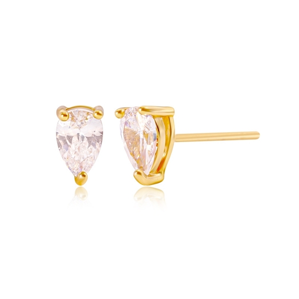 Picture of Love & Heart Cubic Zirconia Big Stud Earrings with Speedy Delivery