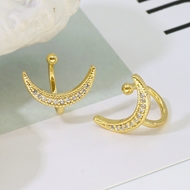 Picture of Good Cubic Zirconia Gold Plated Clip On Earrings