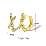 Picture of Delicate Gold Plated Huggie Earrings with Speedy Delivery