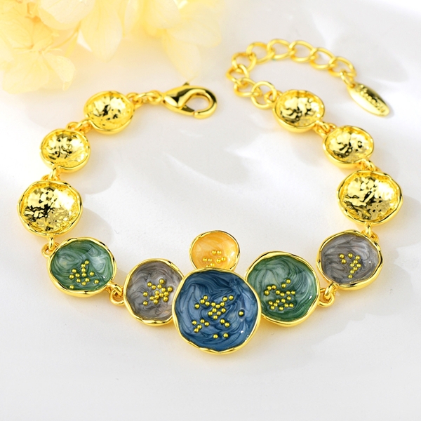 Picture of Best Enamel Gold Plated Fashion Bracelet