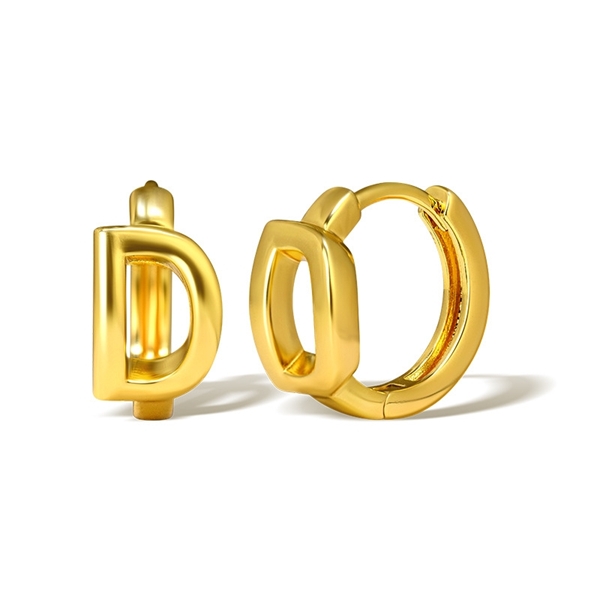 Picture of Distinctive Gold Plated Delicate Huggie Earrings As a Gift