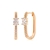 Picture of Hypoallergenic Gold Plated Cubic Zirconia Huggie Earrings with Easy Return