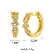 Picture of Pretty Cubic Zirconia Delicate Huggie Earrings