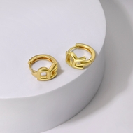 Picture of Bulk Gold Plated Small Huggie Earrings Exclusive Online