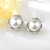 Picture of Zinc Alloy Artificial Pearl Big Stud Earrings with Full Guarantee