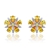 Picture of Good Quality Cubic Zirconia Yellow Big Stud Earrings