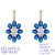 Picture of Featured Blue Flower Dangle Earrings with Full Guarantee