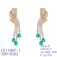 Picture of Delicate Green Dangle Earrings with Speedy Delivery