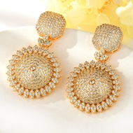 Show details for Attractive White Copper or Brass Dangle Earrings For Your Occasions Show details for Attractive White Copper or Brass Dangle Earrings For Your Occasions