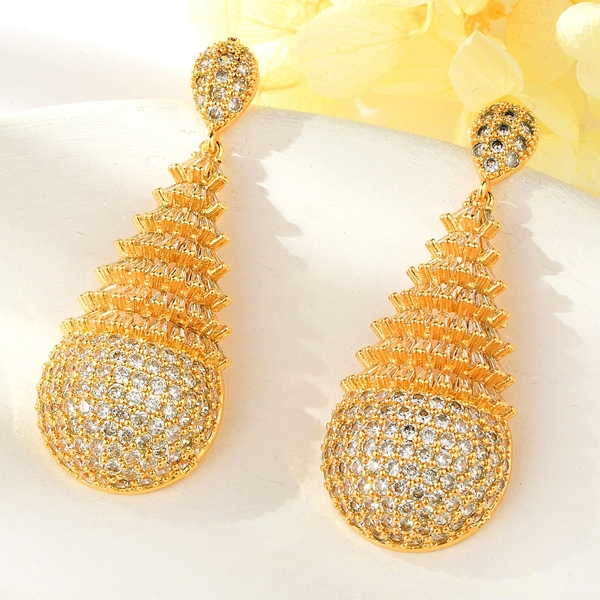 Picture of Staple Big Gold Plated Dangle Earrings