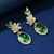 Picture of Flowers & Plants Green Dangle Earrings with Fast Shipping