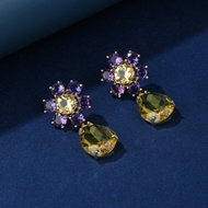 Picture of Need-Now Yellow Cubic Zirconia Dangle Earrings from Editor Picks