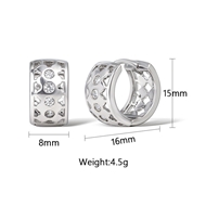 Picture of Cheap Platinum Plated Delicate Huggie Earrings From Reliable Factory