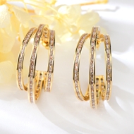 Show details for Copper or Brass Cubic Zirconia Big Hoop Earrings at Super Low Price Show details for Copper or Brass Cubic Zirconia Big Hoop Earrings at Super Low Price