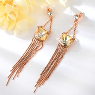 Show details for Distinctive Yellow Zinc Alloy Tassel Earrings with Low MOQ Show details for Distinctive Yellow Zinc Alloy Tassel Earrings with Low MOQ