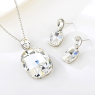 Show details for Great Swarovski Element Platinum Plated 2 Piece Jewelry Set Show details for Great Swarovski Element Platinum Plated 2 Piece Jewelry Set