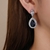 Picture of Nickel Free Platinum Plated Blue Dangle Earrings with Easy Return