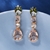 Picture of Sparkling Big Gold Plated Dangle Earrings