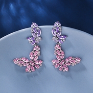 Picture of Luxury Platinum Plated Dangle Earrings at Unbeatable Price