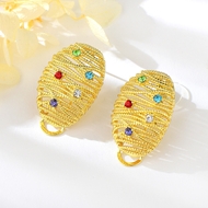 Picture of Bling Big Colorful Big Stud Earrings