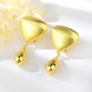 Picture of Nickel Free Gold Plated Plain Dangle Earrings Online Shopping