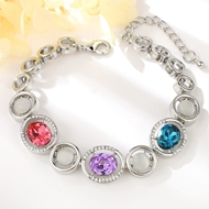 Picture of Pretty Artificial Crystal Zinc Alloy Fashion Bracelet