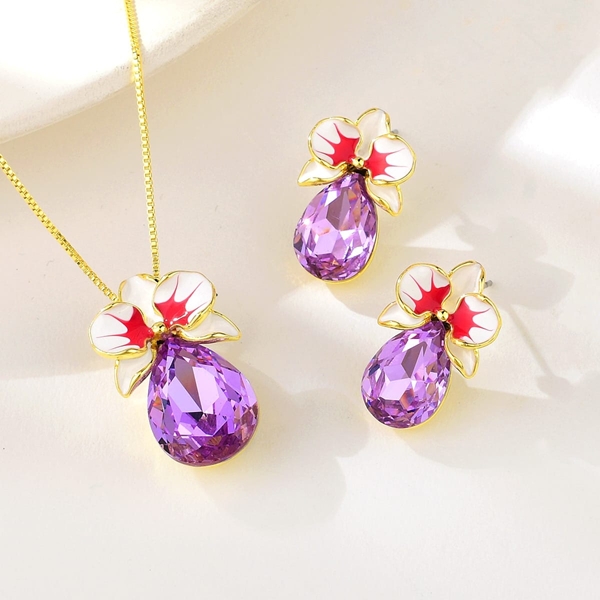 Picture of Inexpensive Zinc Alloy Gold Plated 2 Piece Jewelry Set from Reliable Manufacturer