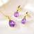 Picture of Nickel Free Zinc Alloy Artificial Crystal 2 Piece Jewelry Set with Easy Return