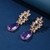 Picture of Luxury Purple Dangle Earrings with Beautiful Craftmanship