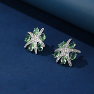 Picture of Wholesale Platinum Plated Starfish Huggie Earrings at Great Low Price