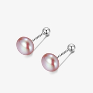 Picture of S999 pure silver natural freshwater pearl 68mm earrings