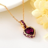Show details for Designer Rose Gold Plated Purple Pendant Necklace Online Show details for Designer Rose Gold Plated Purple Pendant Necklace Online
