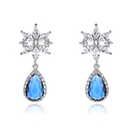 Picture of Sparkling Party Cubic Zirconia Dangle Earrings