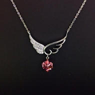 Show details for Unique Cubic Zirconia Red Pendant Necklace Show details for Unique Cubic Zirconia Red Pendant Necklace