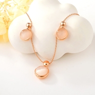 Picture of Attractive White Rose Gold Plated 2 Piece Jewelry Set Factory Direct Supply