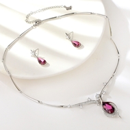 Show details for Medium Platinum Plated 2 Piece Jewelry Set with Low Cost Show details for Medium Platinum Plated 2 Piece Jewelry Set with Low Cost